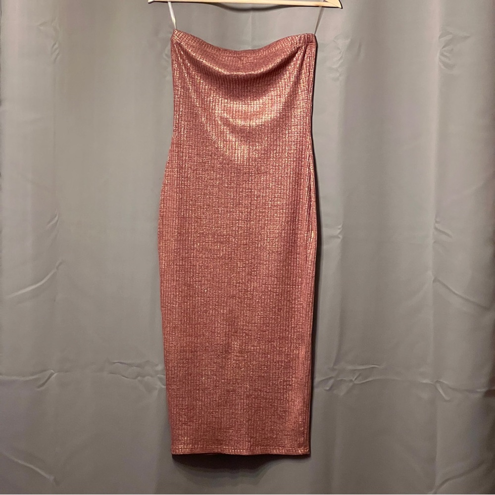 Libyan Body Con Dress Strapless pink dress
